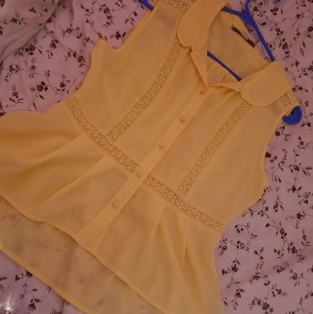Forever 21 yellow blouse